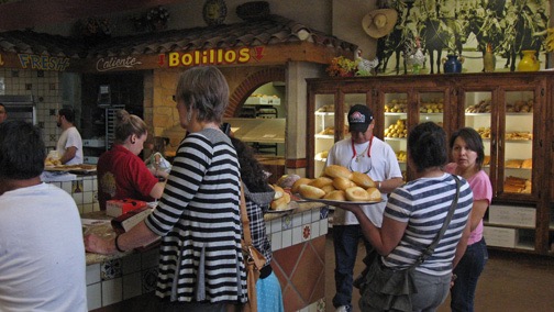 Locals at the panaderia, Saturday morning