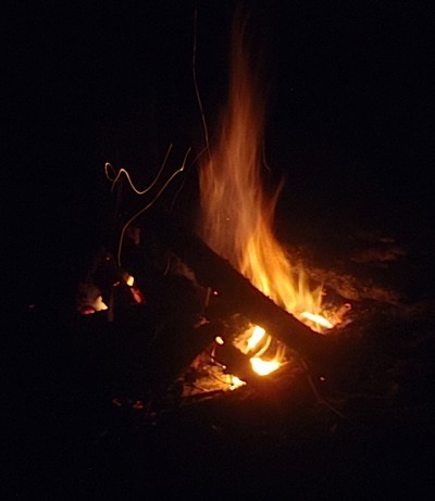 It wouldnt be camp without a fire.