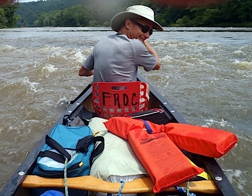 Jim and I head into some rapids.