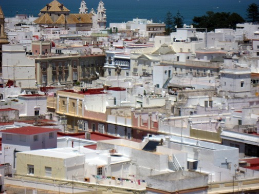 View of Cádiz from top of Torre Tavira