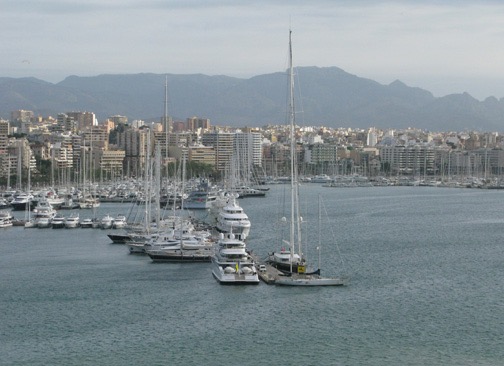 A view across the harbor at Palma