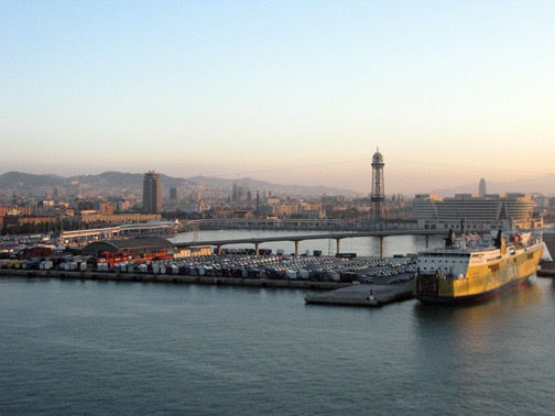 Arriving in Barcelona Harbor