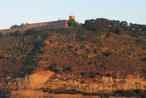 Montjuïc Castle as seen from the harbor