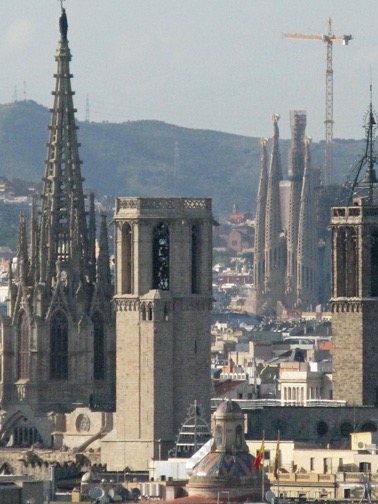 Barcelona from the top of the Mirador de Colom