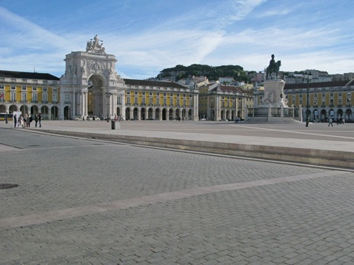 A major plaza in Lisbon.