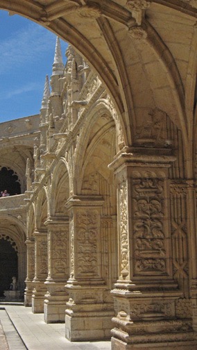 An endless number of views in the cloister