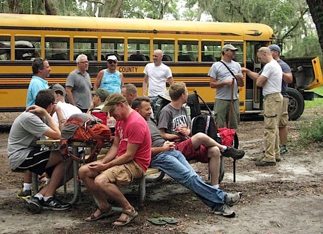 The island way. When the bus run hot, open hood and let it rest.