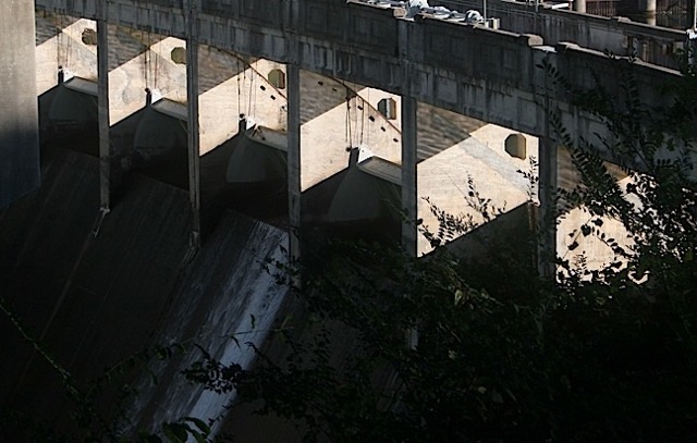 The dam at Tallulah Gorge.